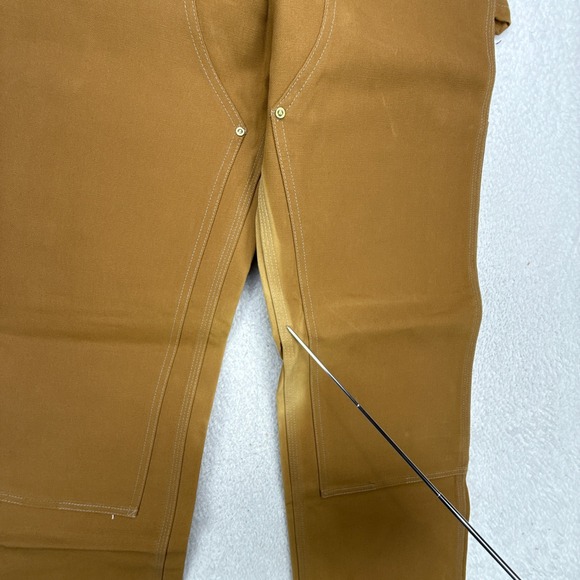 Vintage Carhartt Double Front Logger Pants Mens 30x34 62W Brown NWT NOS Faded - Picture 11 of 12